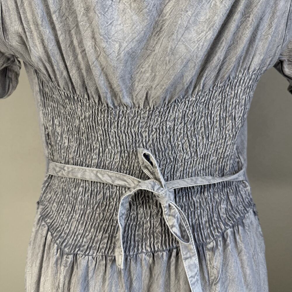Advance Apparels Gray Cottagecore Fairy Renaissance Boho Dress Size S/M - Picture 12 of 13